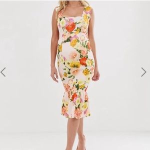ASOS maternity scallop midi dress